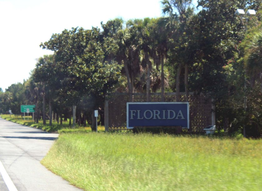 Florida welcome sign Route 17 abandoned