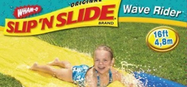 Slip and slide kids backyard fun water toy